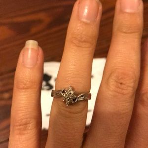 White gold promise ring